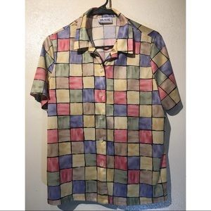 BLAIR Vintage Geometric Design Button Down